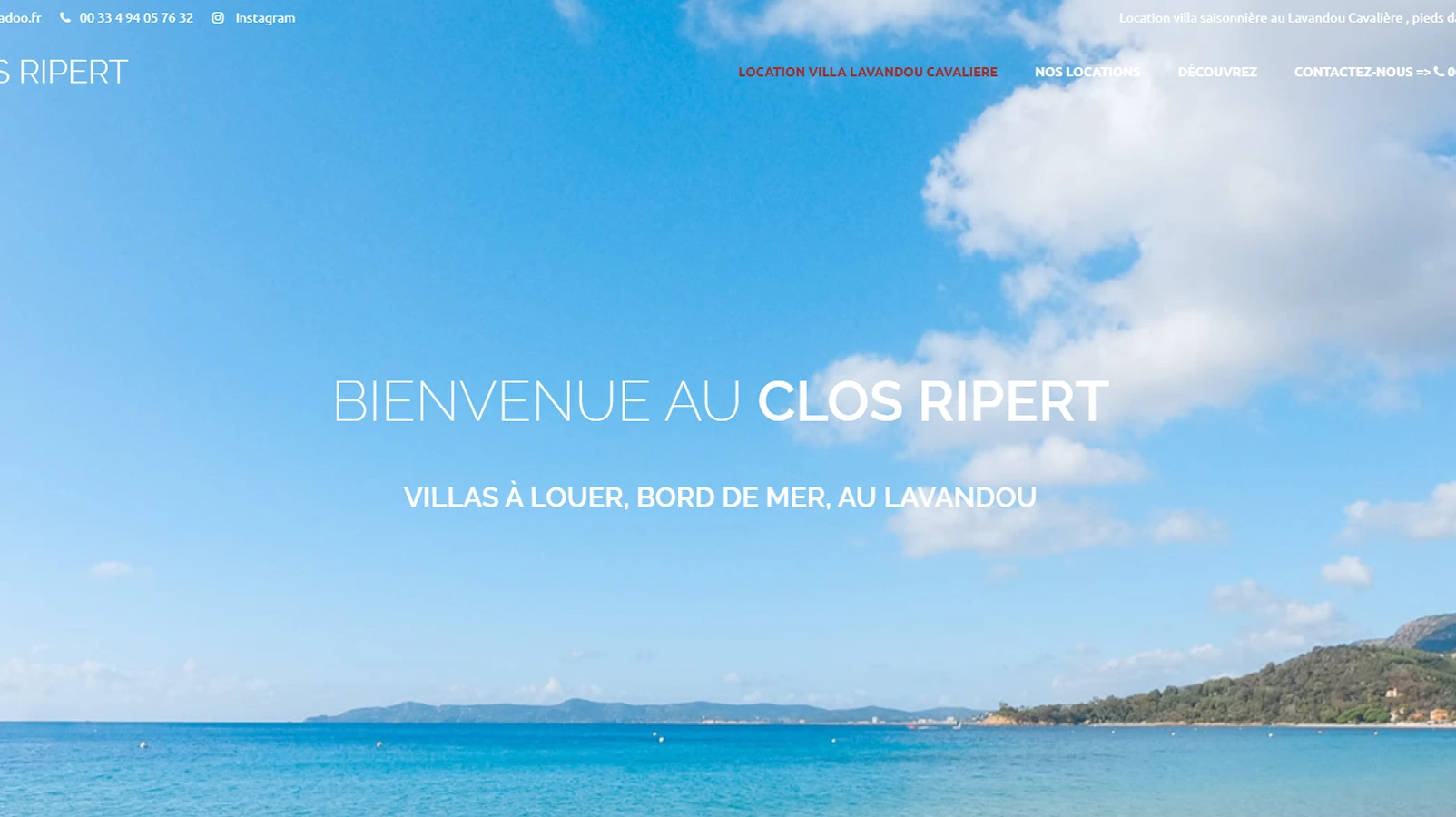 Clos Ripert - Location de villas bord de mer à Cavalière