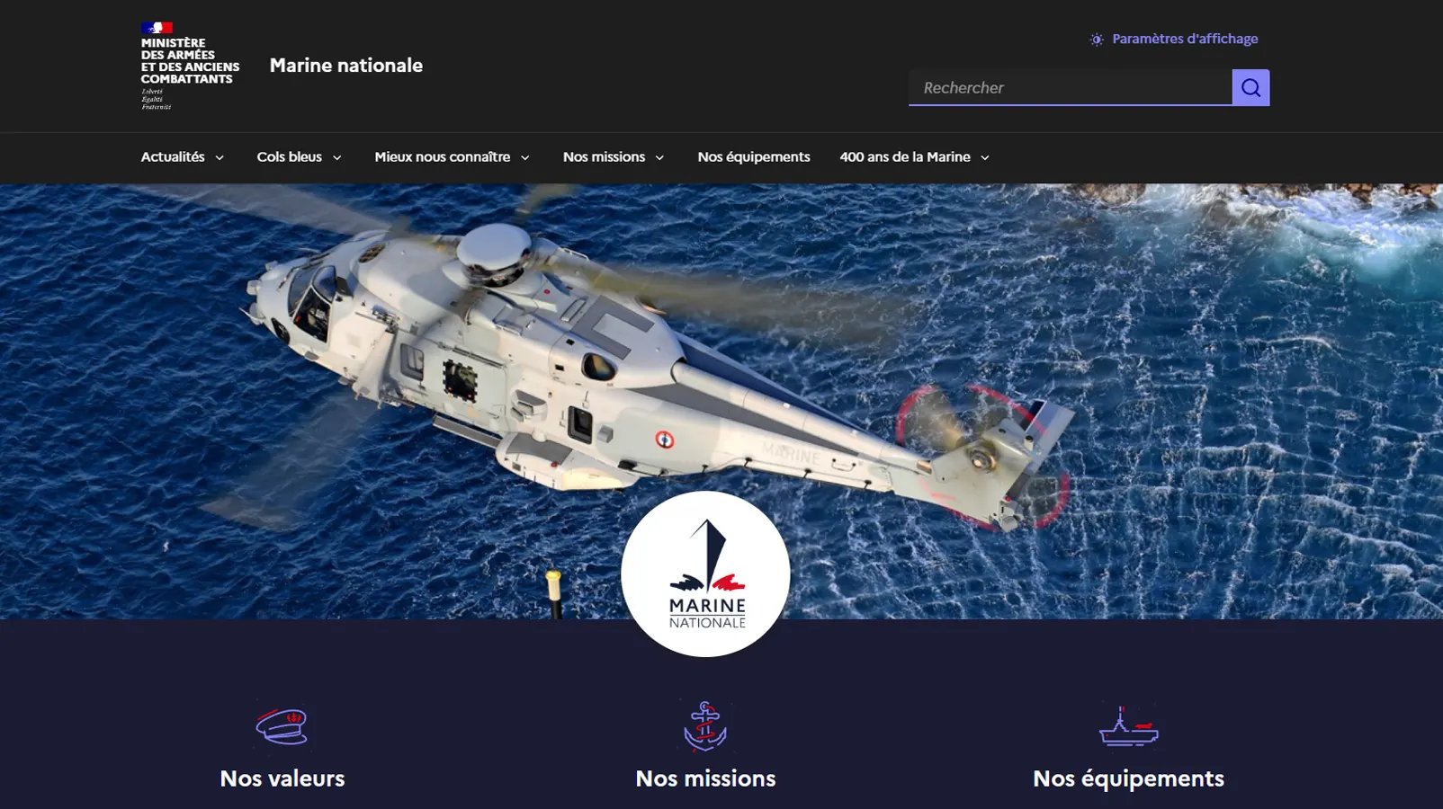 Marine Nationale - Développement d'applications militaires